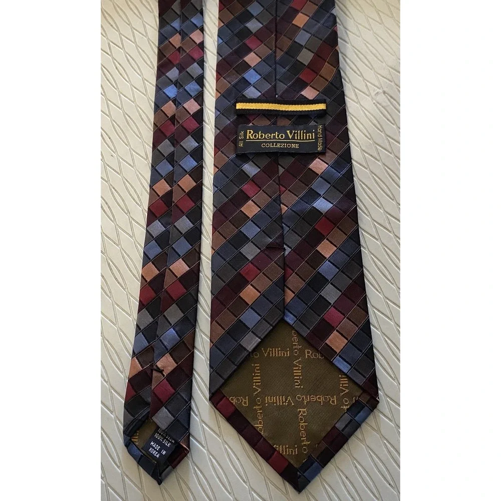 Roberto Villini Mens Formal Neck Tie Multicolor 58